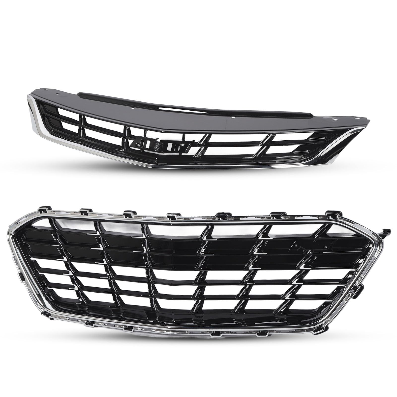 Amazon.com: Front Upper Lower Grille Set, Chrome ABS 84189613  