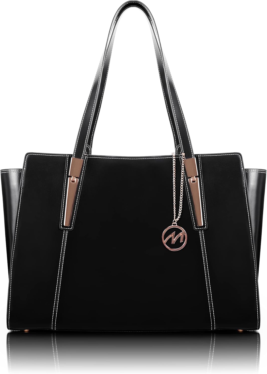 McKlein ALDORA, Leather Ladies' Tote with Tablet Pocket, Laptop Bag for Women