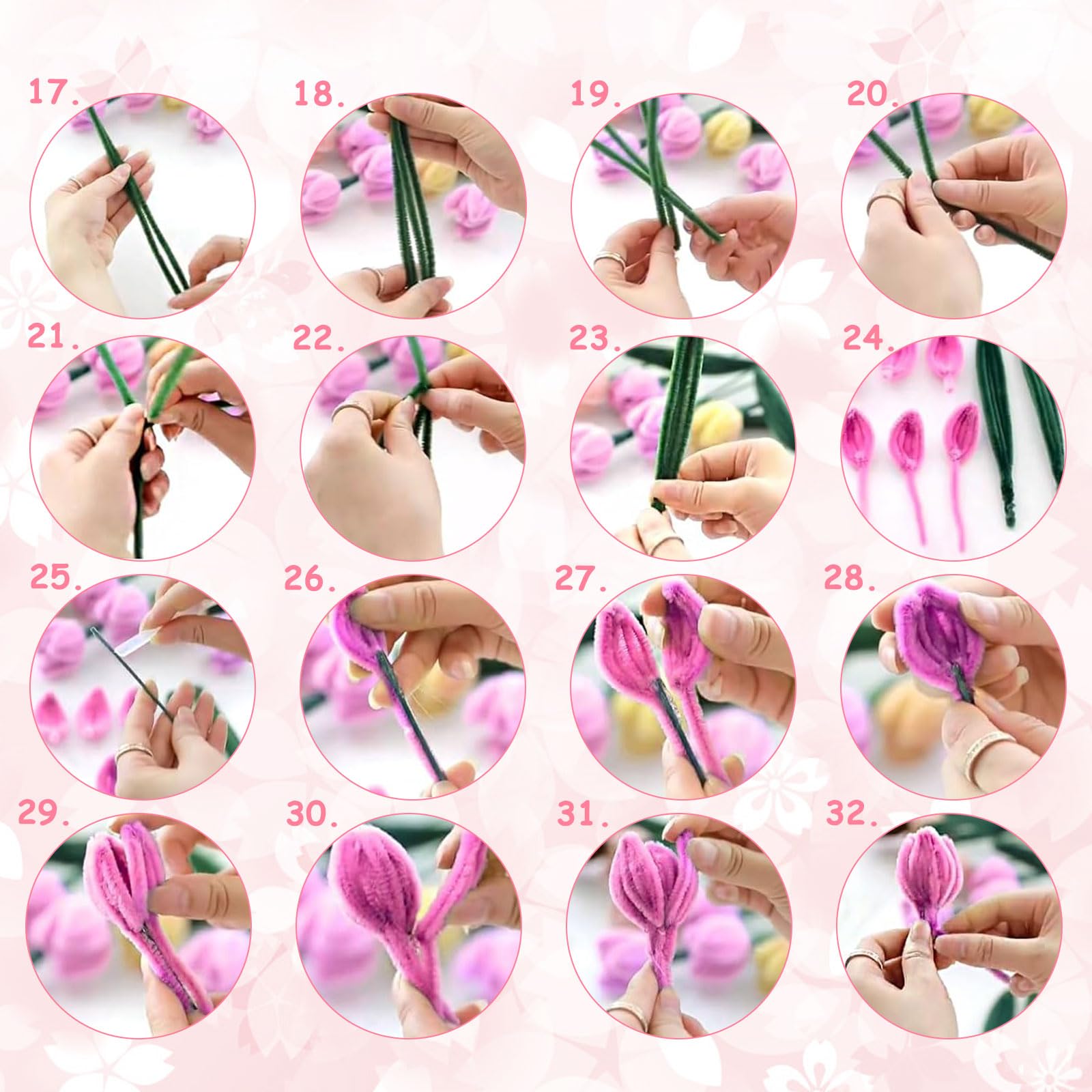 Lot De 200 Cure-pipes Rouges Et Verts Pour Travaux Manuels