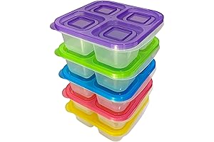 AQSXO 5 Pcs Bento Snack Containers: Your Ultimate Food Storage Solution with Dividers