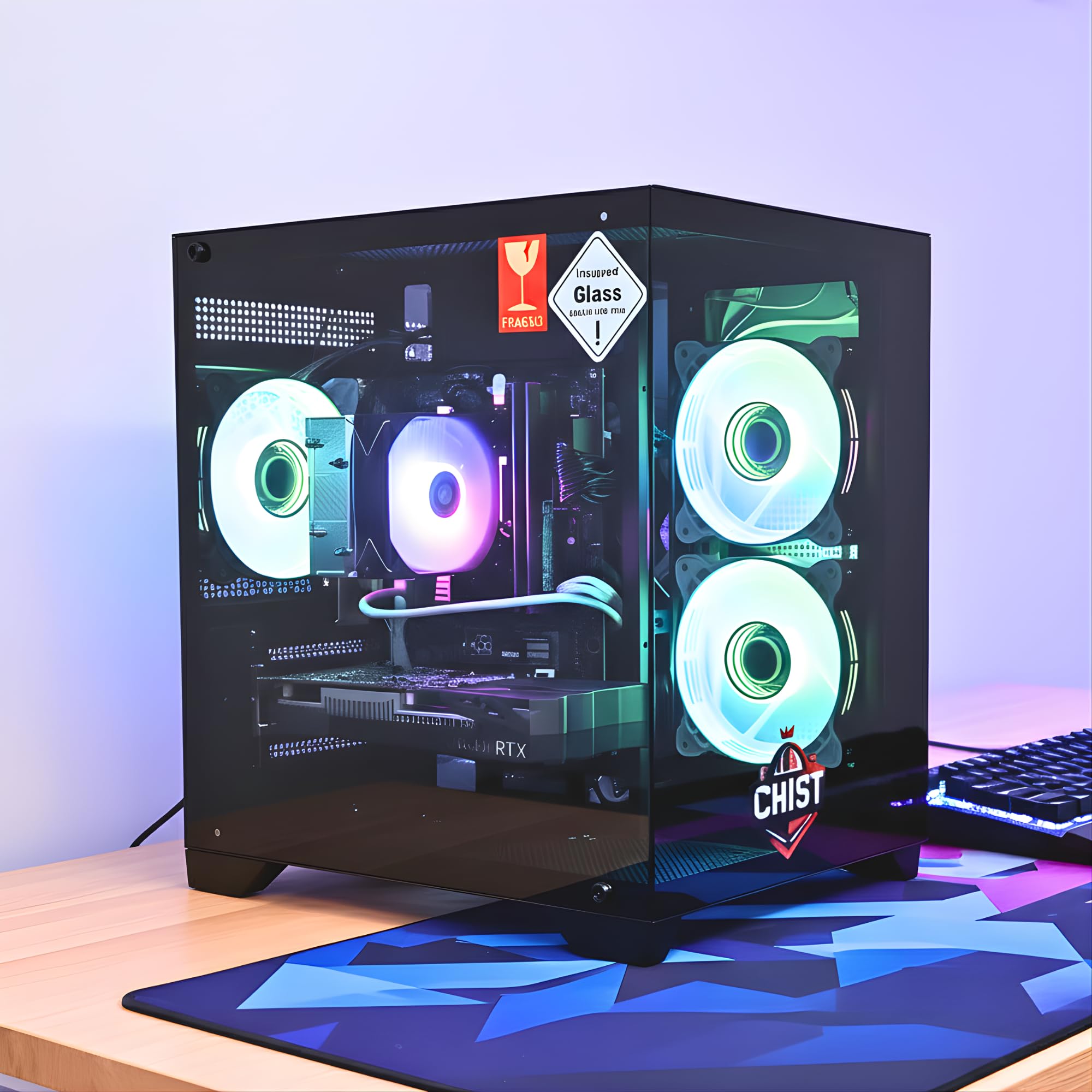 CHIST EliteStation G11 Pc, 11th Gen Core i5-11400F 6 Core 12Threats, 8GB RAM, 512GB NVMe SSD, Wi-Fi Bluetooth Card, Windows 11 Pro, 650 PSU (RTX 3050 6GB)-image-29
