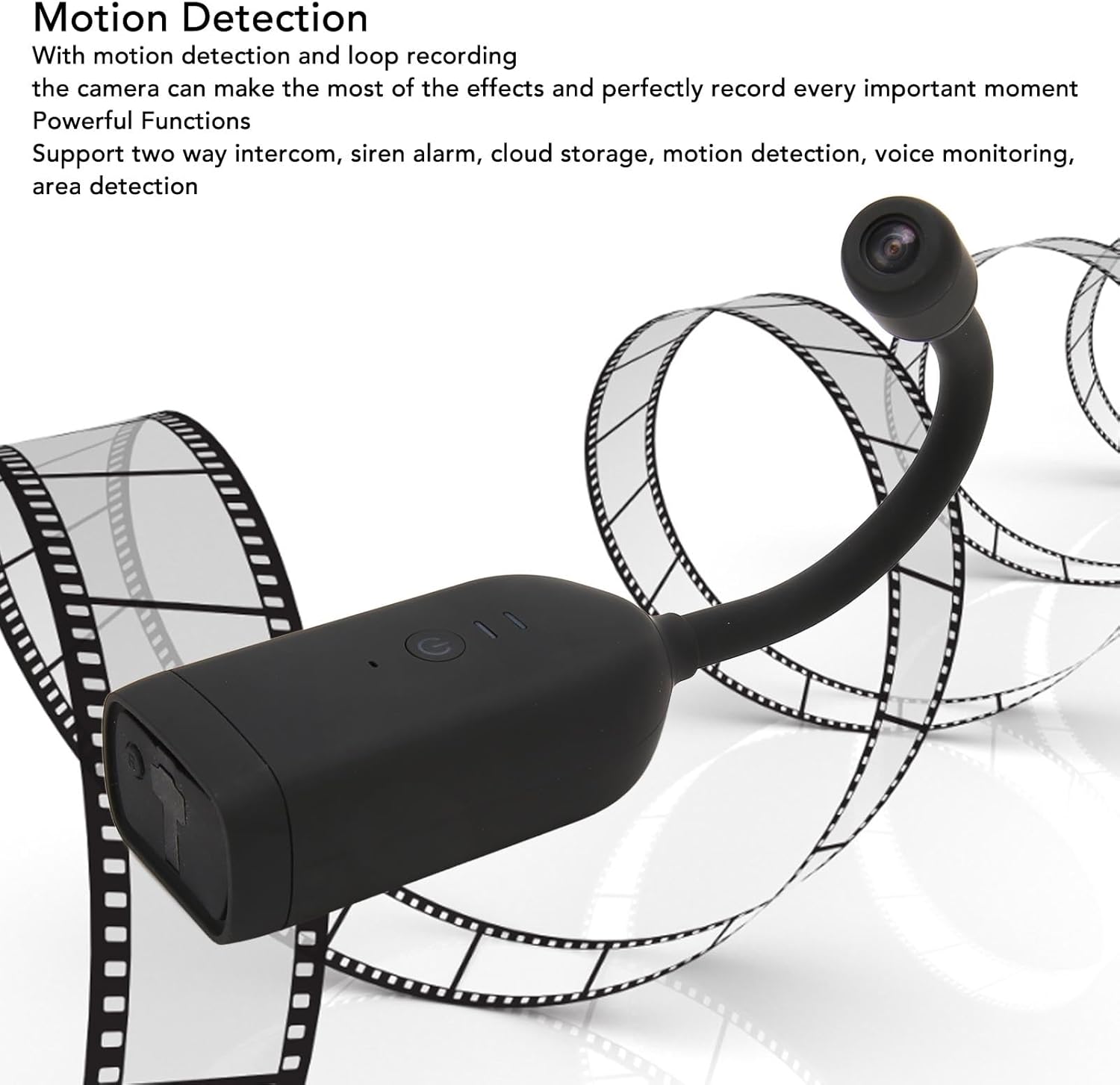 VBESTLIFE Gooseneck Camera, 1080P HD Mini Camera with Snake Lens for Home Security, Home Surveillance Camera for Baby Monitor, 2 Way Talk, Night Use