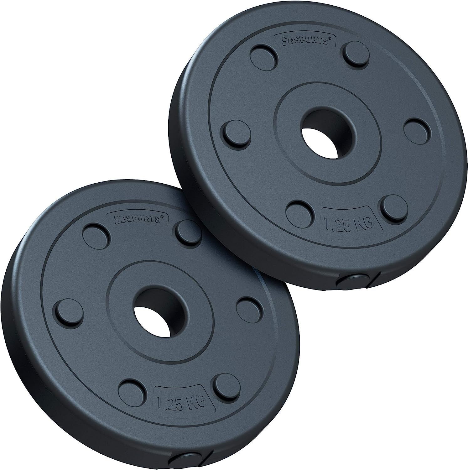 Barra Per Manubri ScSPORTS - Singola O In Coppia, Chiusura A Stella/Molla, Portata Fino A 50/100 Kg, Acciaio Cromato