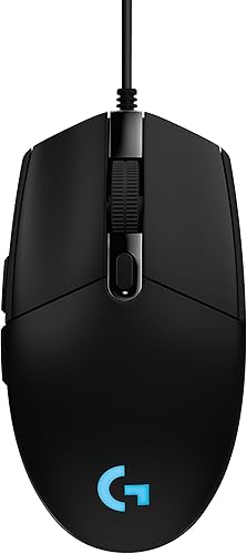 Logitech G203 Prodigy RGB Mouse para juegos con cable negro renovado