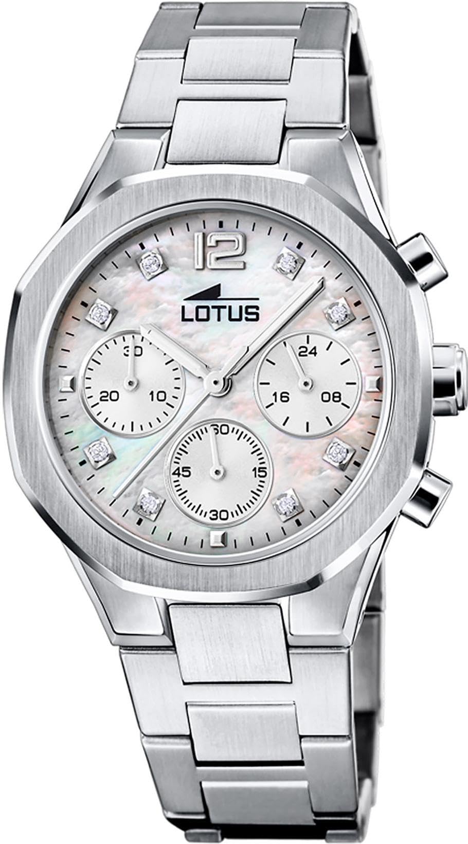 LOTUS Reloj Mujer Analógico de Acero Inoxidable 316l Plateado