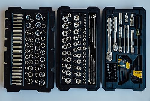 Miniatura 2 de DEWALT Juego de herramientas mecánicas, 226 piezas, 14", 38" y 12" de unidad, con trinquetes, enchufes, llaves hexagonales y más (DWMT45226)