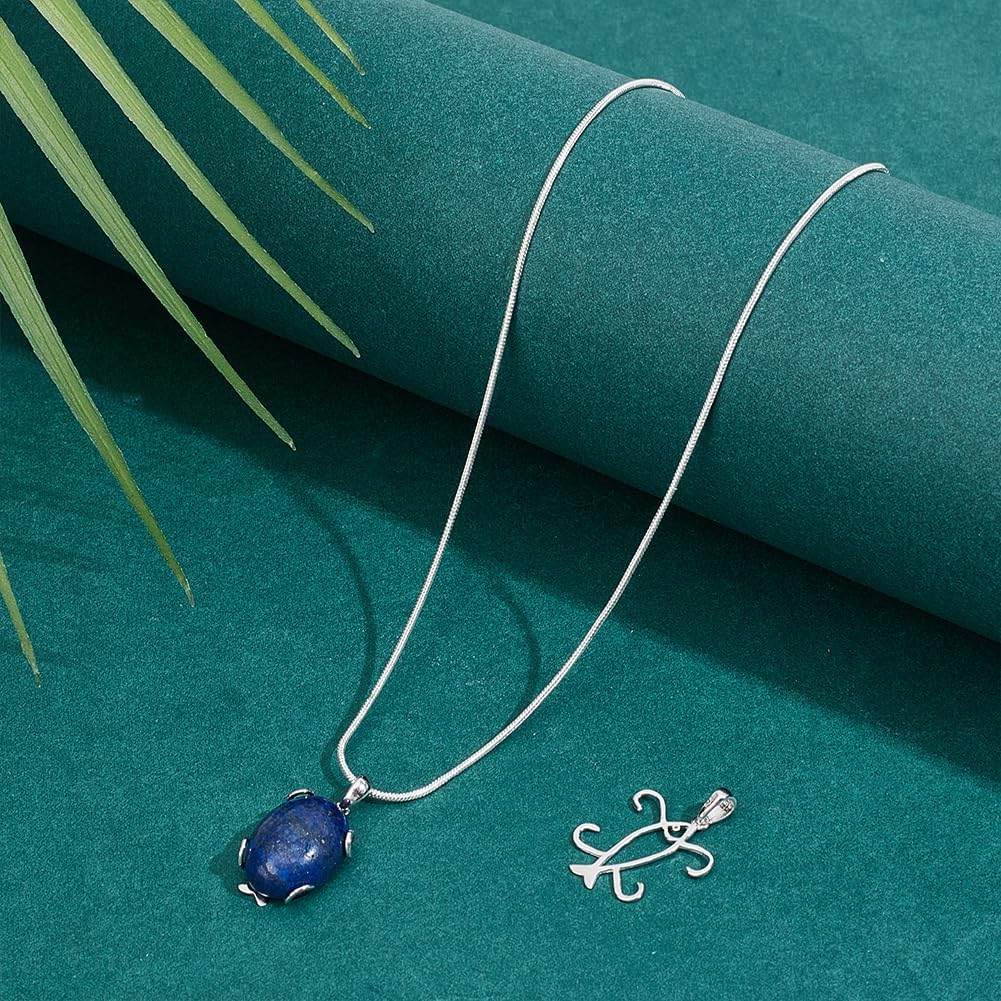 BENECREAT 925 Sterling Silver Fish Shape Pendant Base, Claws Prong Pendant Blank for Irregular Cabochon Mounting Setting DIY Necklace Jewelry Finding - Image 5