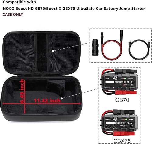 Miniatura 2 de Funda de protección EVA compatible con NOCO Jump Starters, funda para Boost HD GB70Boost X GBX75 UltraSafe Lithium Jump Starter Box