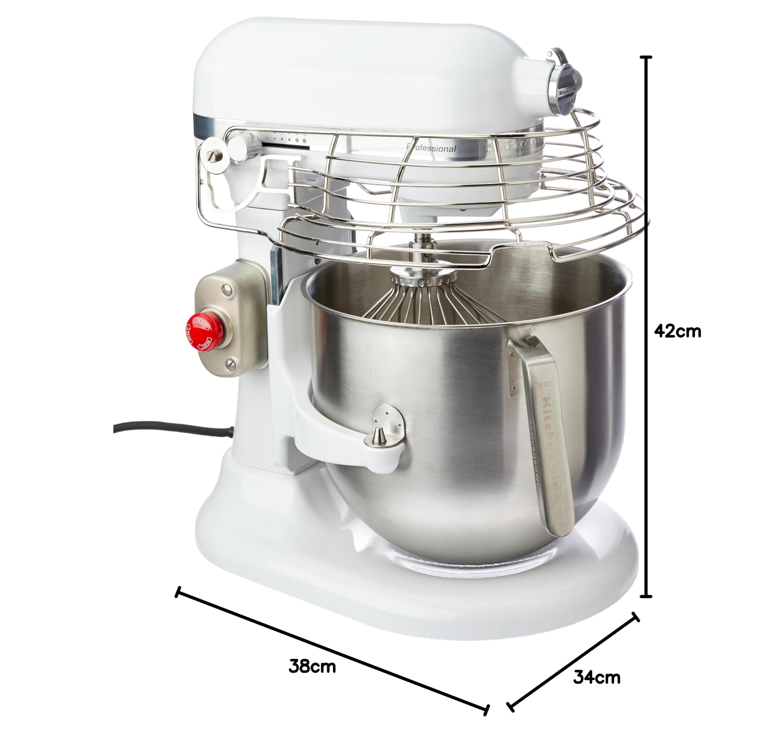 Batedeira Stand Mixer Profissional KitchenAid KEF97AB White 7.6L