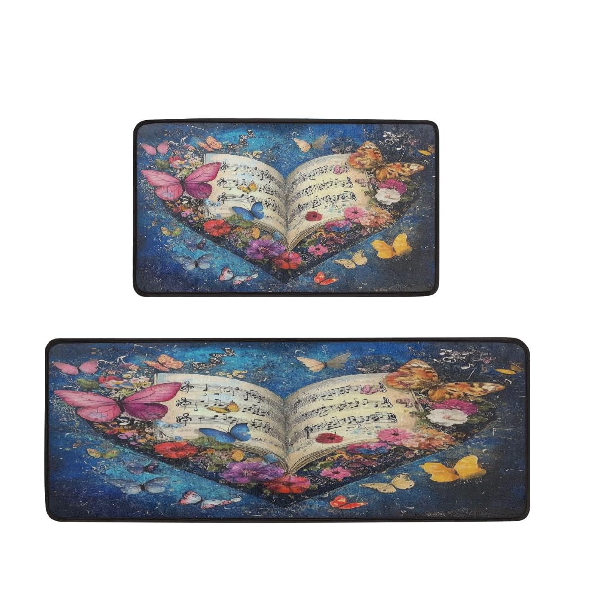 Alfombrillas de cocina decorativas de San Valentín con flores para un hogar acogedor