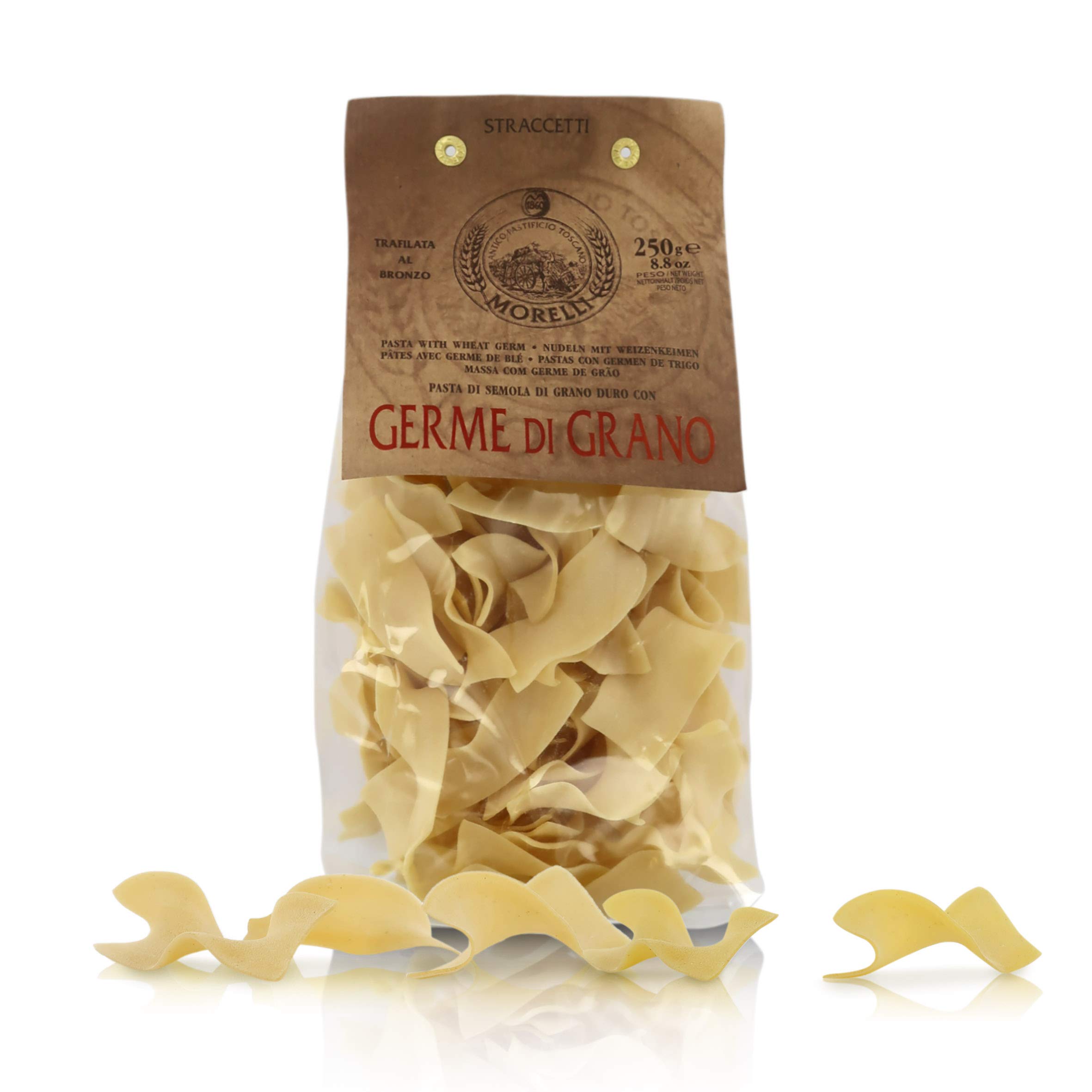 Antico Pastificio Morelli 1860 Srl Straccetti, Pasta Italiana De Germen De Trigo - Lote de 6 x 250g