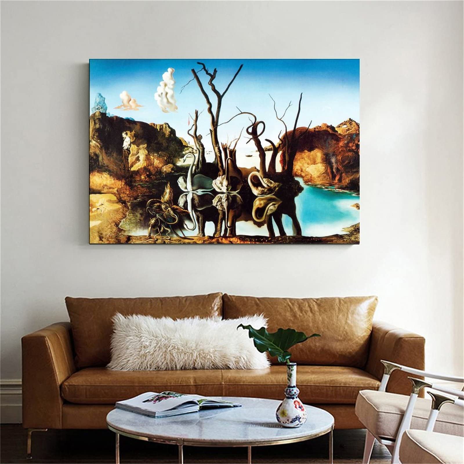 Swans Reflecting Elephants