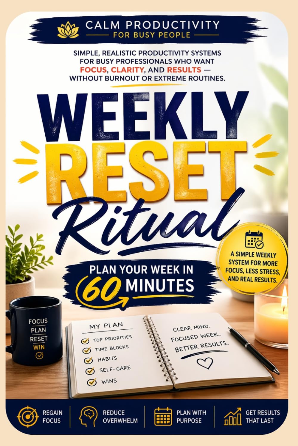 Weekly Reset Ritual: Plan Your Week in 60 Minutes: A Simple Weekly Planning System for Busy Professionals to Beat Overwhelm, Stay Consistent, and Get ... Burnout (Calm Productivity for Busy People)