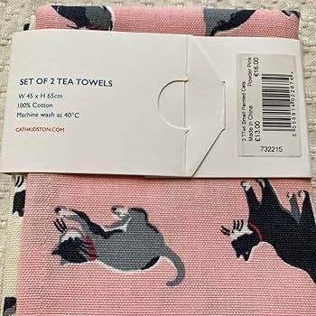 しょこボール【新品】キャスキッドソン ティータオル 犬柄 2枚組 他3点 Cath Kidston キャスキッドソン ティータオル 2枚組 モノドッグ