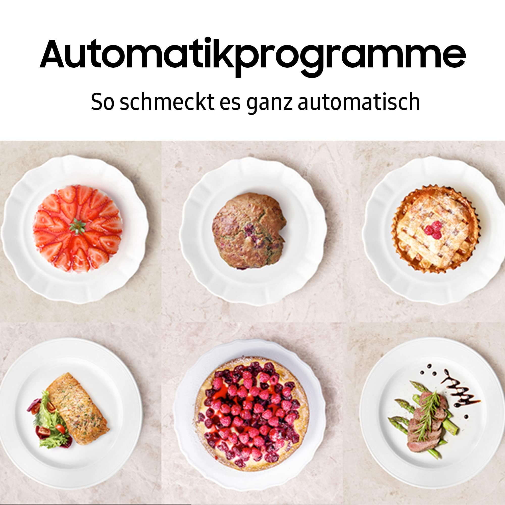 Samsung NV7B41307AS/U1 Einbaubackofen,76 ℓ, Pyrolytische Selbstreinigung, SmartThings Cooking, XXL-Garraum