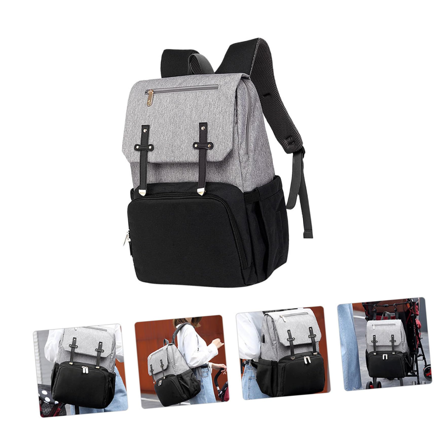 Multifunktionaler Outdoor Rucksack für Mütter mit Großer Kapazität aus Oxford Stoff Doppelte Schultertasche zum Reisen und Einkaufen
