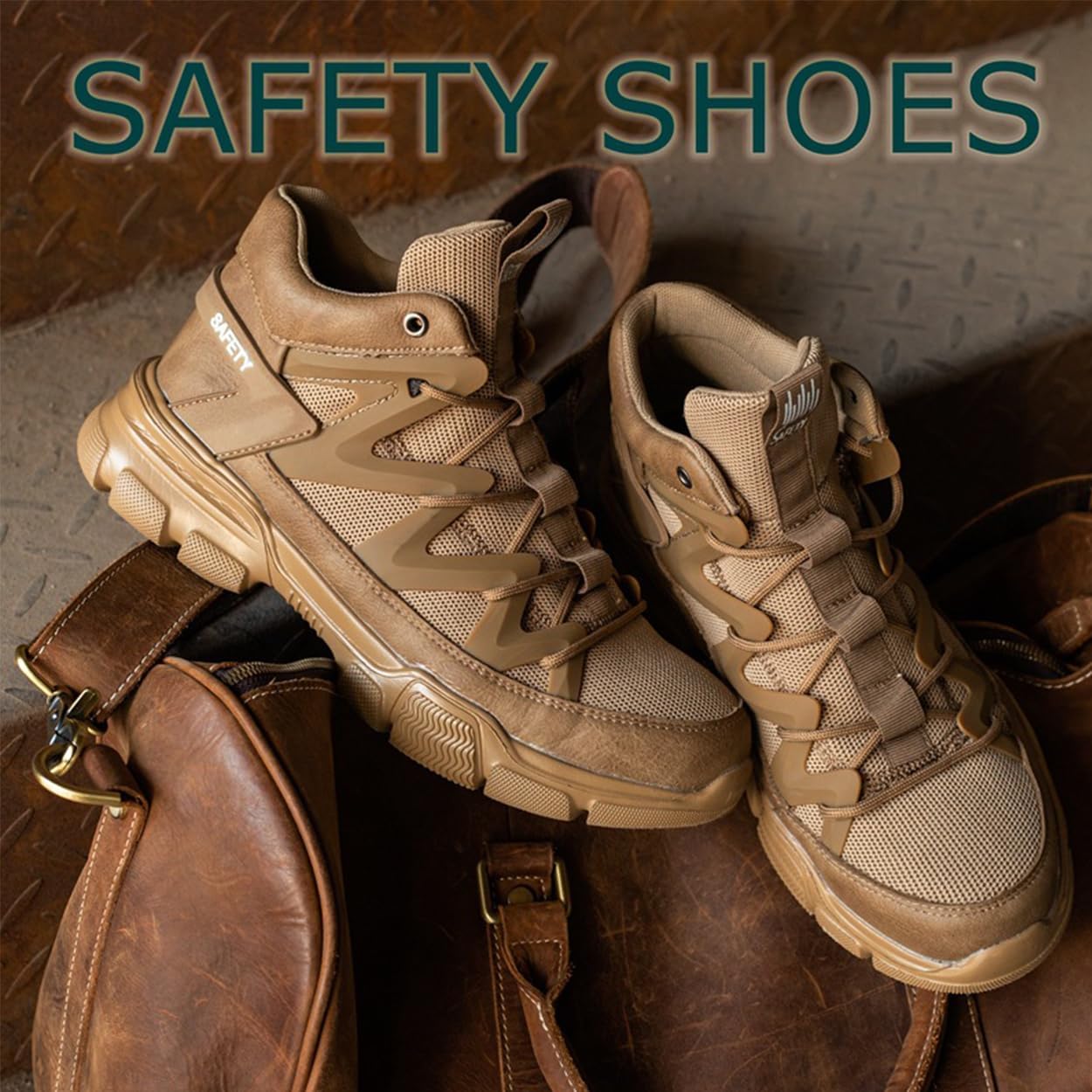 Steel Toe Shoes for Men Women Indestructible Lightweight Comfortable Safety Work Shoes Slip-Resistant Composite Toe Construction Boots