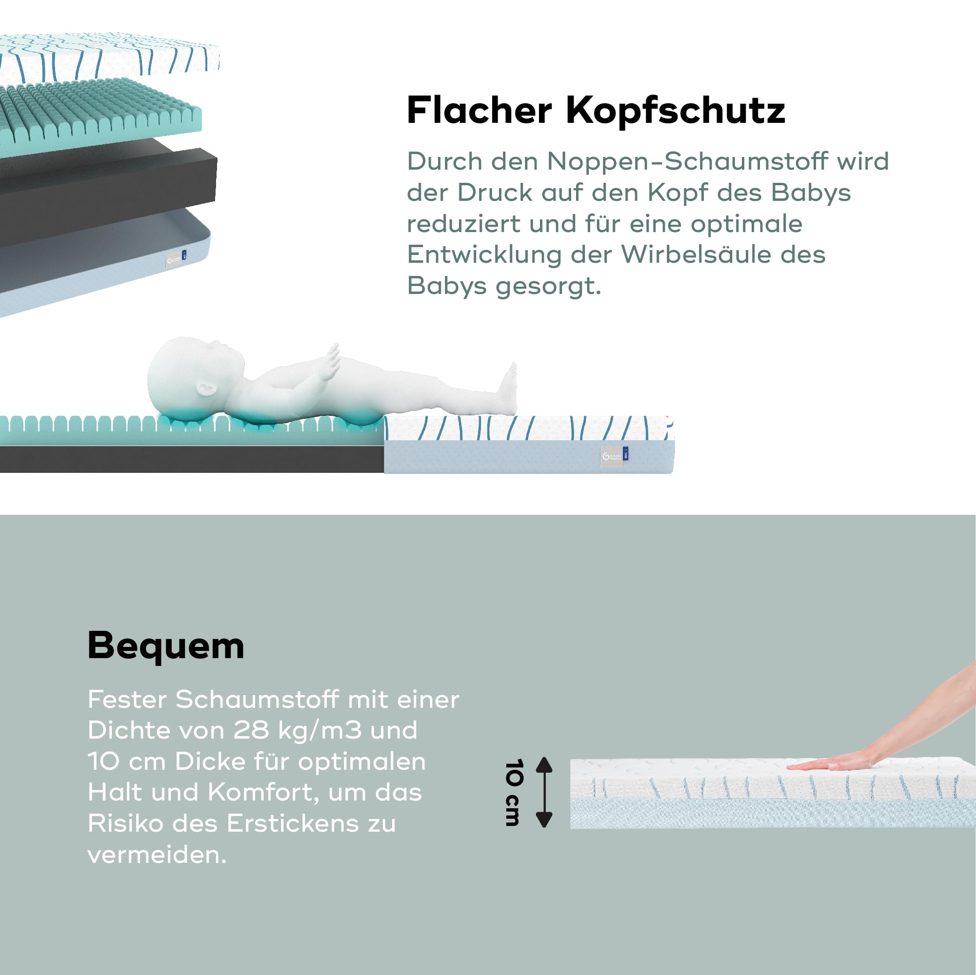 Cosy'lite Ergonomische Babymatras 60 x 120 cm