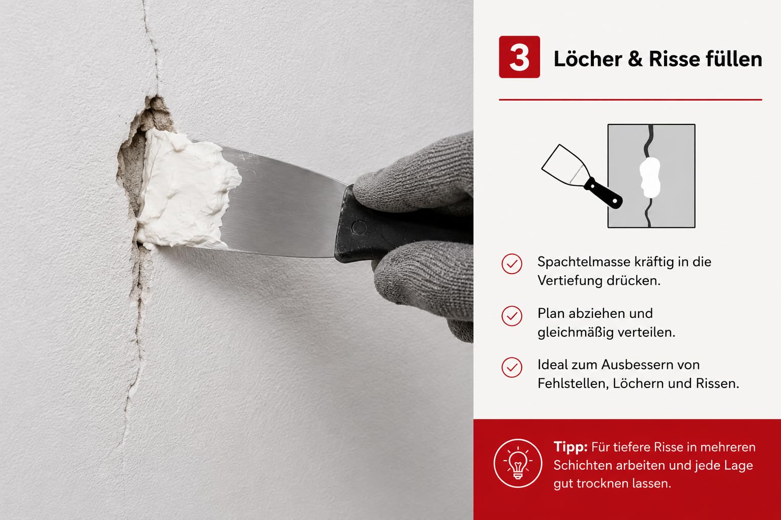 LEINOS Glätt- und Strukturspachtel 684, weiß – Feine Spachtelmasse für Wand & Decke innen, lösemittelfrei, atmungsaktiv, gebrauchsfertig, für Lehmputz, Kalk, Gips, Altanstrich, strukturierbar – 1 kg