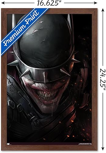 Miniatura 21 de Trends International DC Comics - Póster de pared con cara de Batman Who Laughs, 22.375 x 34 pulgadas, versión enmarcada en negro Versión con marco