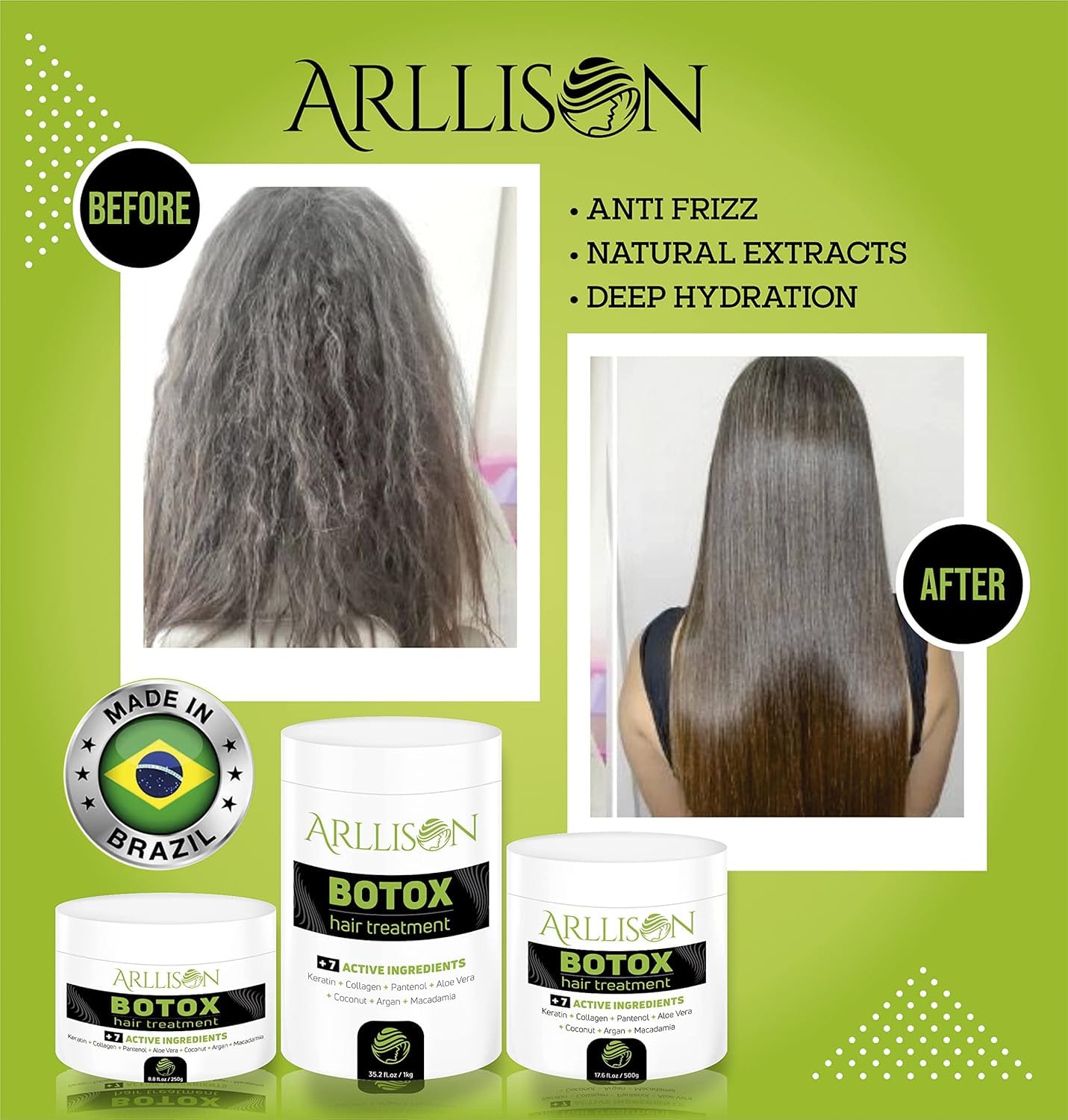Collagen Hair Mask Keratin Treatment for Damaged Hair, Deep Conditioner for Dry Hair with Coconut and Argan Oil, Moisturizing and Hydrating Hair Mask for All Hair Types
