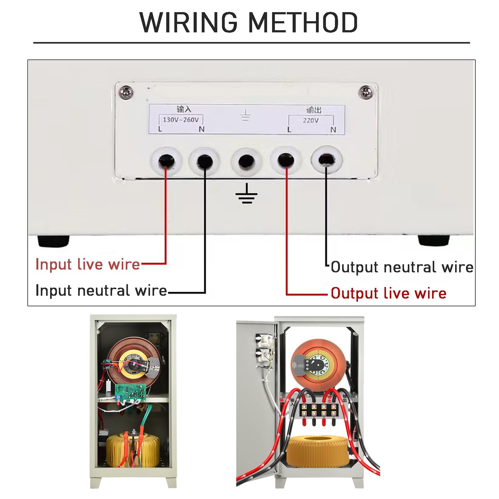 Estabilizador de Voltaje, Estabilizador de Voltaje de Potencia Completamente Automático, Regulador de Voltaje de Aire Acondicionado de Cobre Puro, 6 Protecciones Principales,1KVA