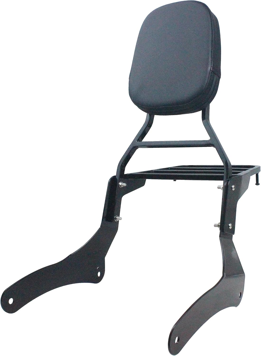 YHMOTO Passenger Backrest Sissy Bar with Luggage Rack for Kawasaki Vulcan 900 VN900 Classic Custom 2006-2025 (Chrome)