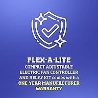 Vista 4 de Flex-A-Lite Controlador de ventilador eléctrico compacto y ajustable y kit de relé con sonda de temperatura roscada, controlador de ventilador