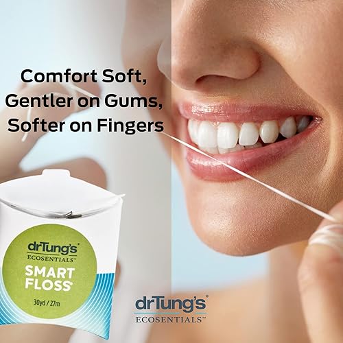 Miniatura 3 de Dr. Tung's Smart Floss, 30 yardas, sabor a cardamomo natural, 1 ea Los colores pueden variar (paquete de 7)