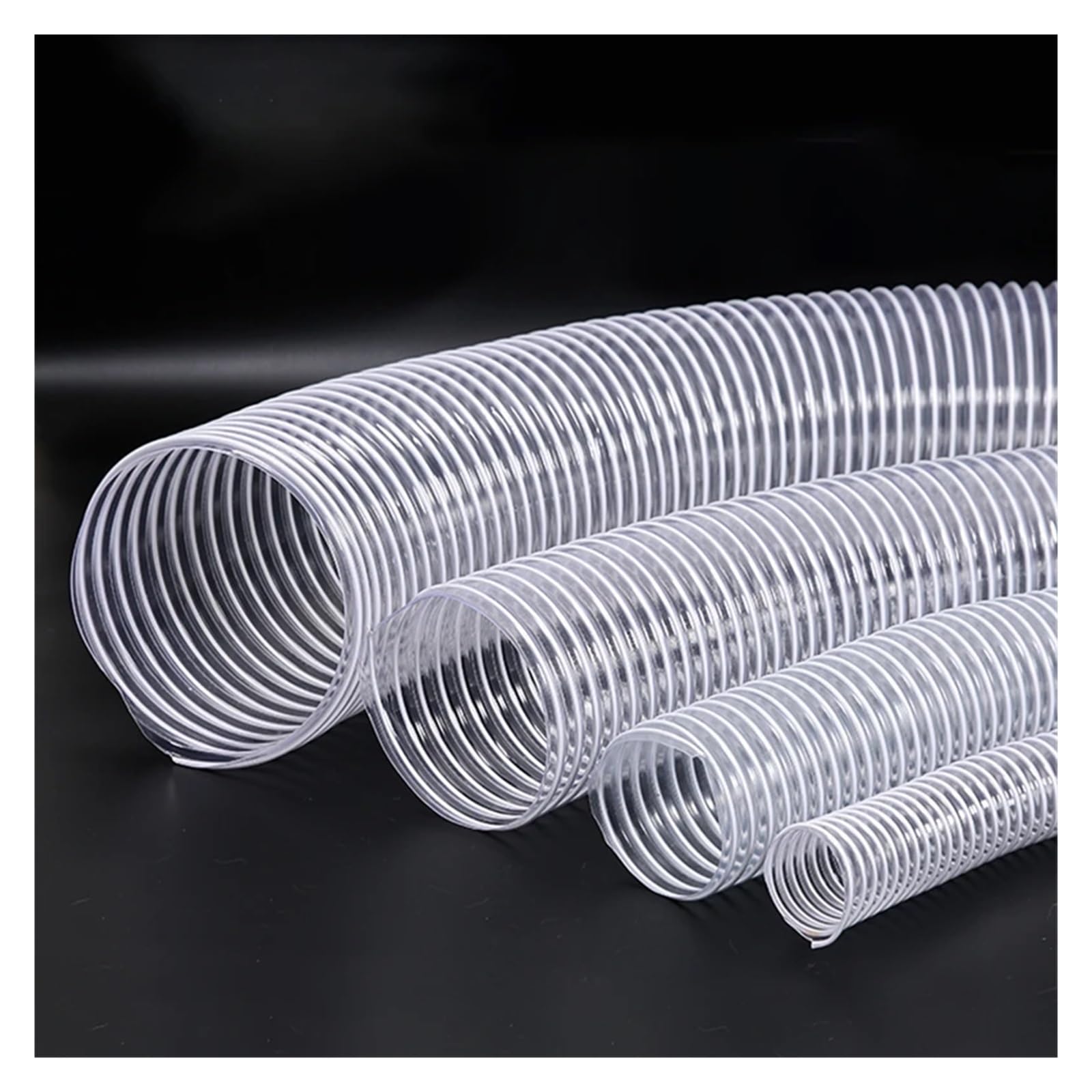 Wąż odsysający z gumy PCV, przezroczysty wąż drutu stalowego PVC, średnica wewnętrzna 30–100 mm, długość 1–10 metrów