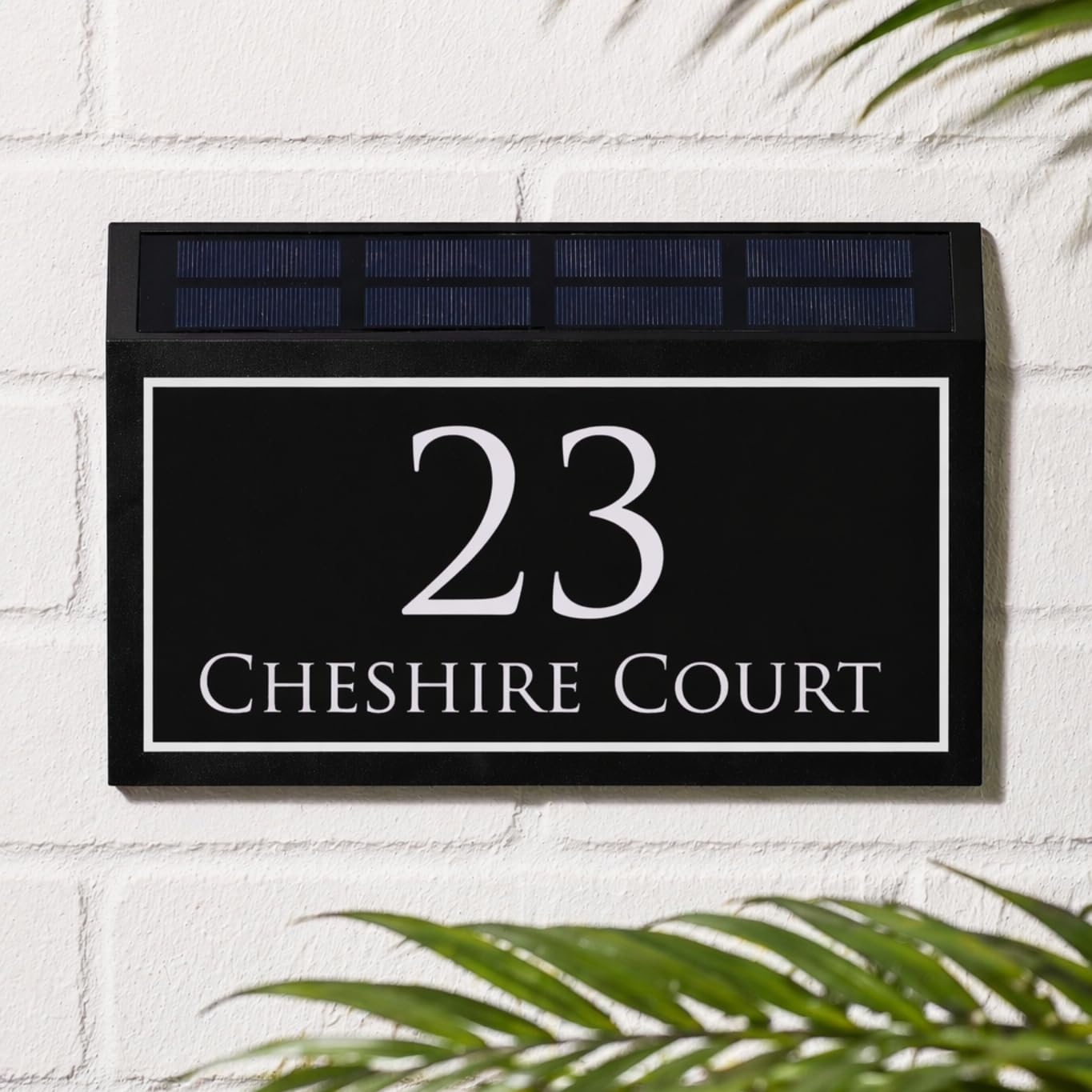 HOUSE SIGNS DIRECT - House Numbers Plaques With Solar Light House Signs Door Number For Wall With Light Name Plaques For Outside