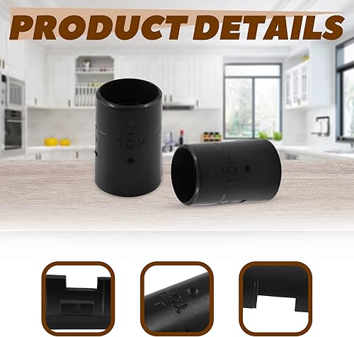 Miniatura 5 de Paquete de 50 clips de bloqueo de estante de alambre de 1 pulgada, clips de plástico de repuesto, clips de estante de manga negra para estanterías