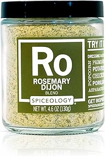 Spiceology - Rosemary Dijon Spice Blend - All-Purpose Rubs, Spices and Seasonings - Use on: Dressings, Sauces, Turkey, Lamb, Asparagus, Pork Loin, Popcorn, Chicken, Potatoes, or Prime Rib - 4.6 oz
