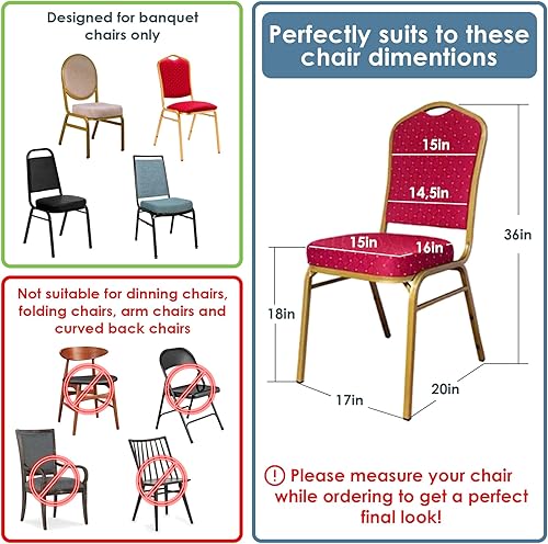 Miniatura 5 de White Chair Covers White Spandex Chair Cover 6 PC Chair Slipcovers Chair Covers Party Banquet Chair Covers Slipcover Long Back Spandex Chair Cover