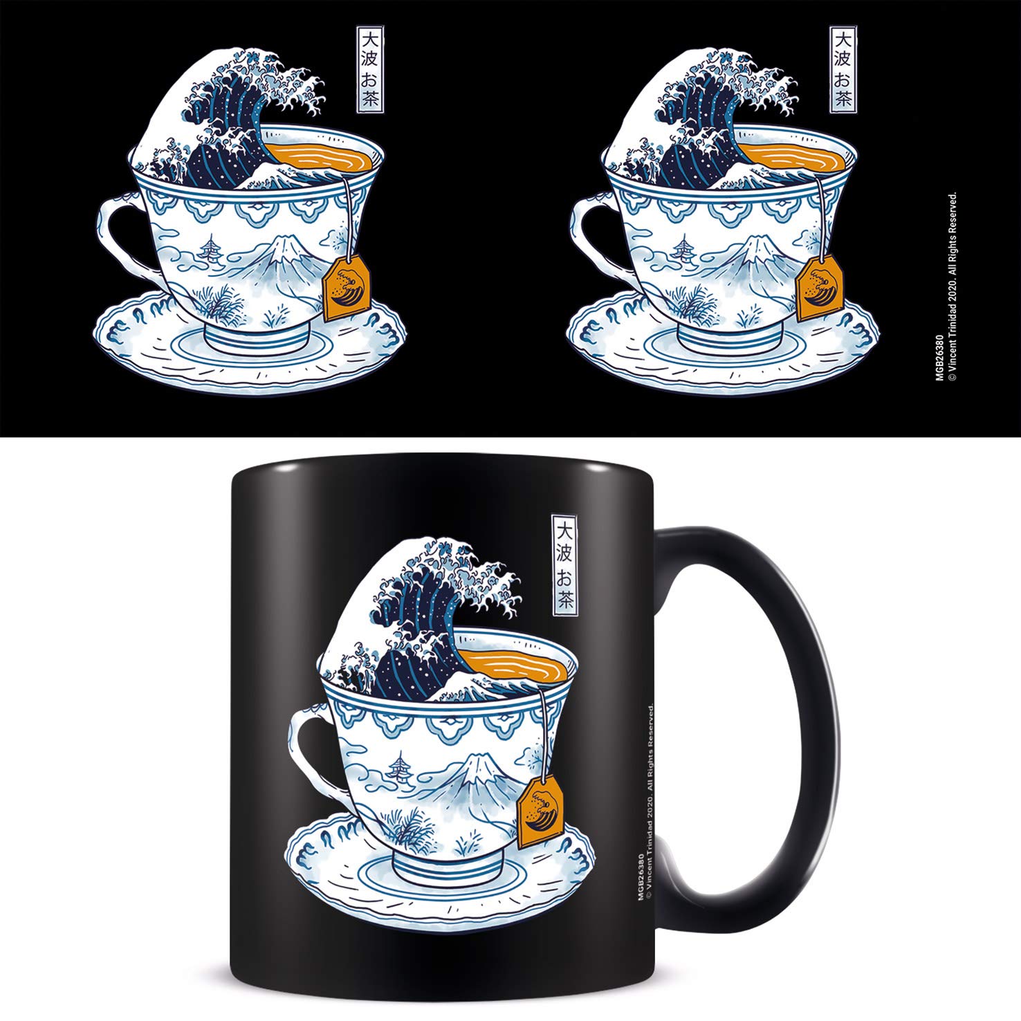 Pyramid International Black Vincent Trinidad (The Great Kanagawa Tea) Coffee Mug