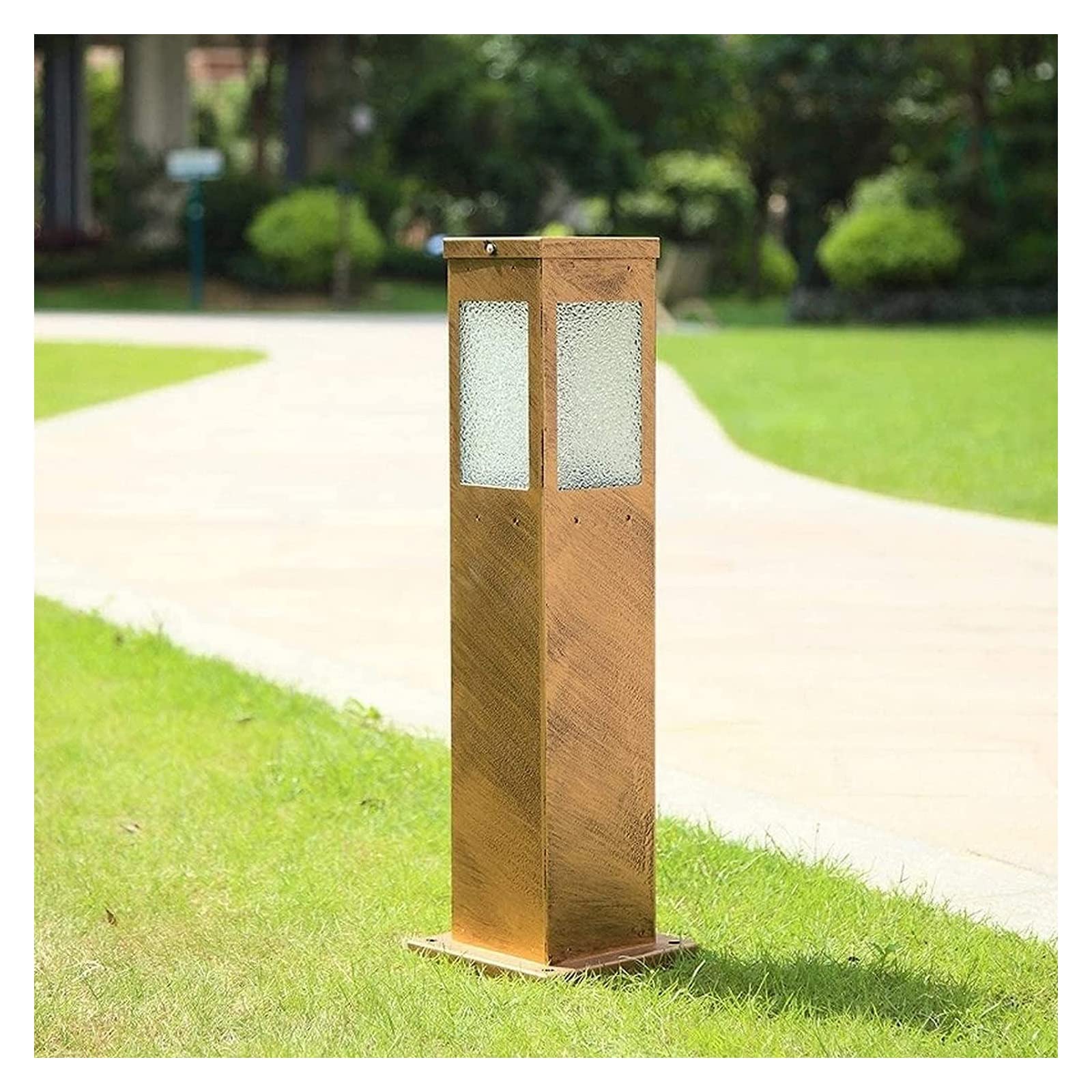 Cortile quadrato classico IP65 impermeabile palo da giardino palo alto lampada a palo alto antipioggia lampada a colonna per esterni lanterna a pilastro alluminio metallo vialetto piano terra prato