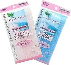 Toalha De Banho Tipo Japonesa Oriental Bucha Esfoliante (Rosa)