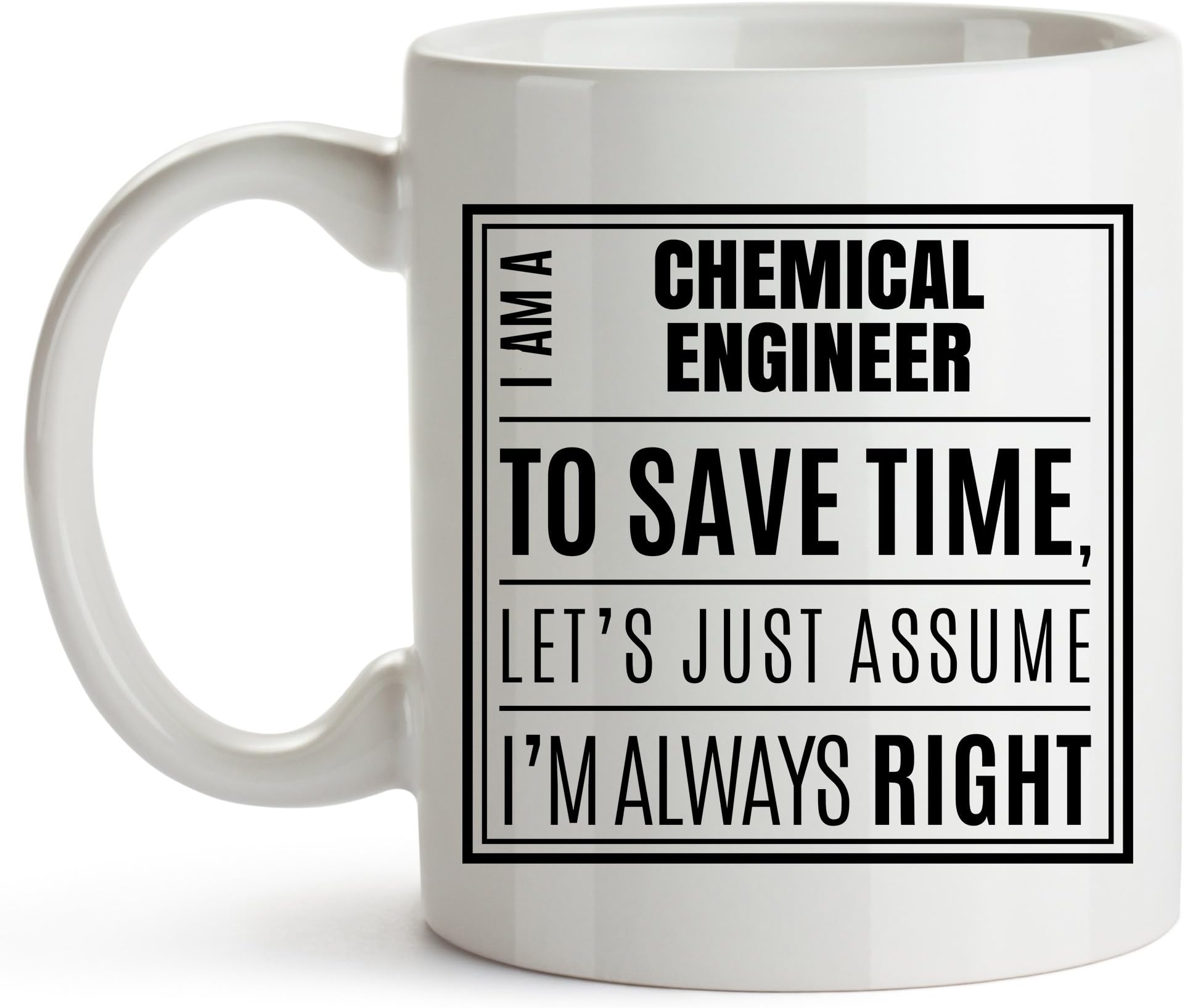 YouNique Designs Chemical Engineer Mug, 11 Ounces, Funny Chemical Engineer Coffee Cup