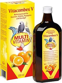 Vitacombex V Multivitamin Liquid 500 ml - for pet birds & chickens - For an optimal vitamin supply - Promotes health and condition - for young and adult birds