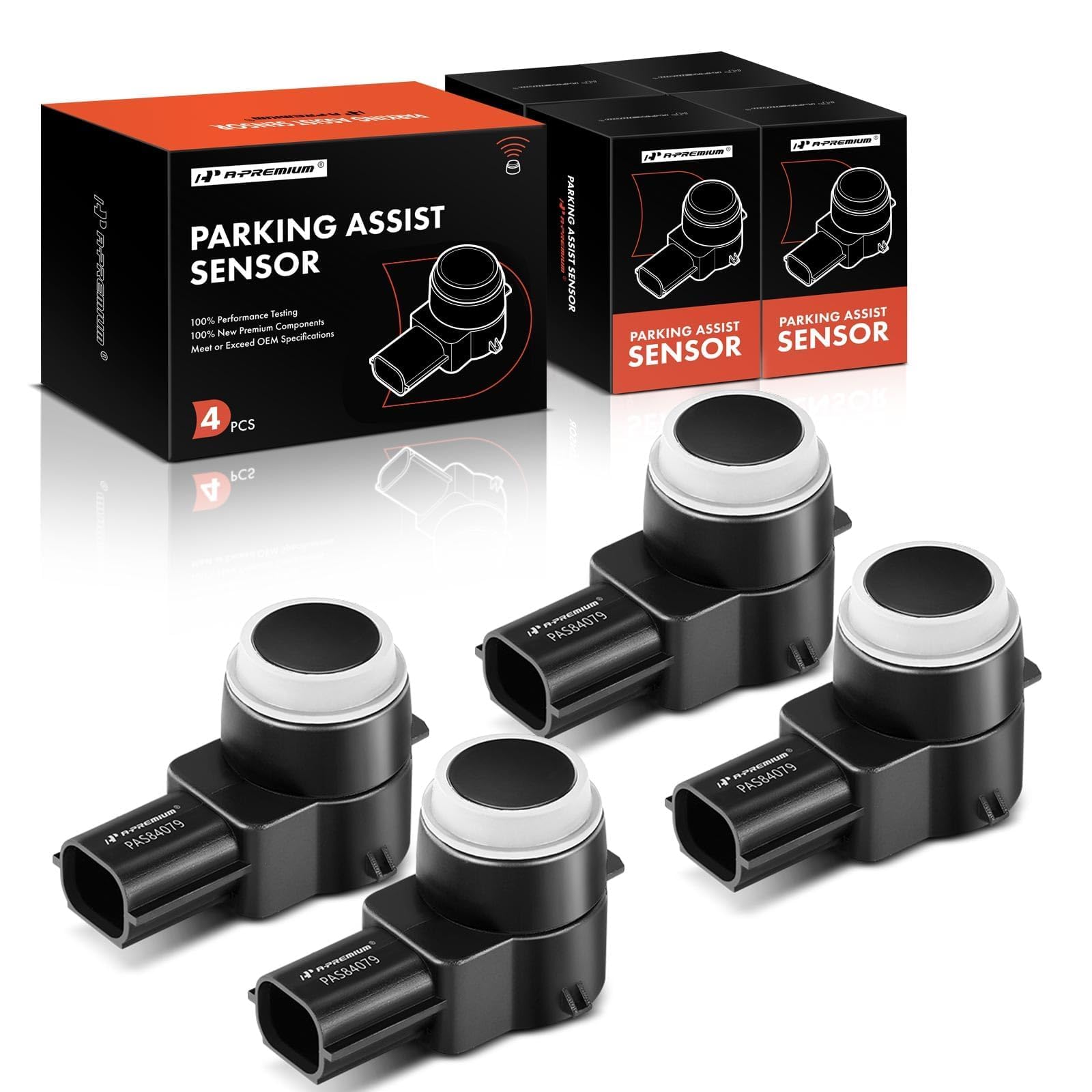 Photo 1 of A-Premium 4-PC Reverse Backup Parking Aid Assist Sensor Compatible with Chevy, GMC, Buick, Cadillac & Saturn Models - Silverado, Traverse, Tahoe, Sierra, Yukon, Enclave, DTS, SRX, Escalade, Outlook