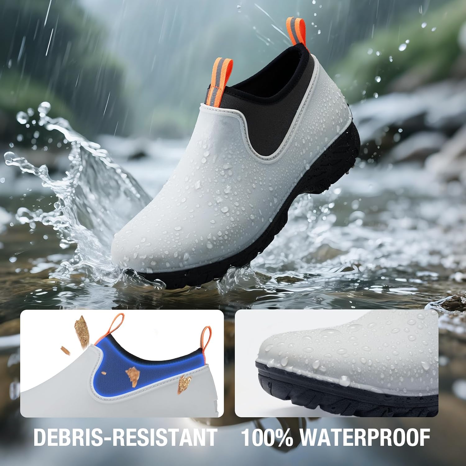 HISEA Women's Ankle Rain Boots Waterproof Rubber Garden Shoes Outdoor - Image 2