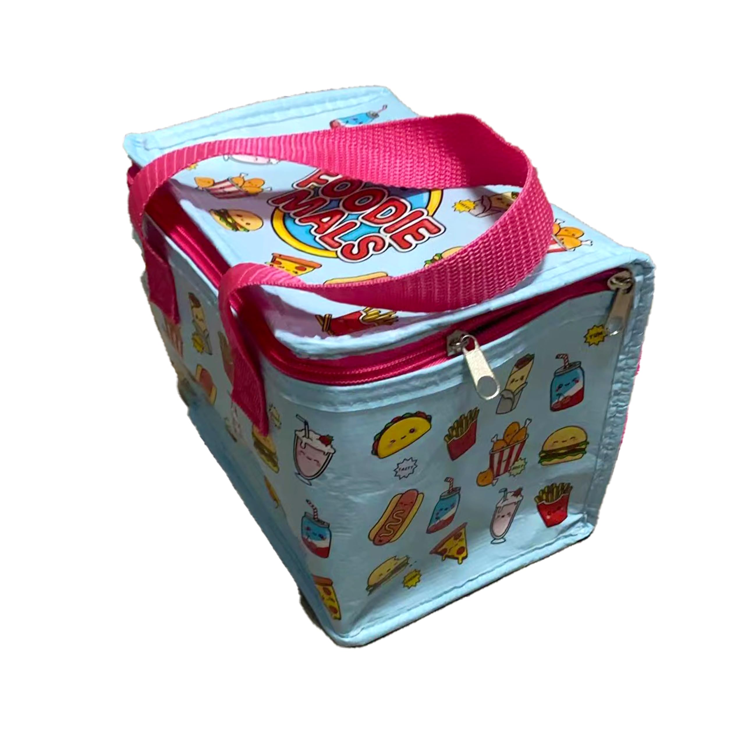 Puckator RPET Cool Bag Lunch Bag Foodiemals - Insulated Lunch Bag for Women Men Children - Lunch Box Bag For Work Family School - Beach Picnic Accessories - Picnic Box - Collapsable Lunchbag