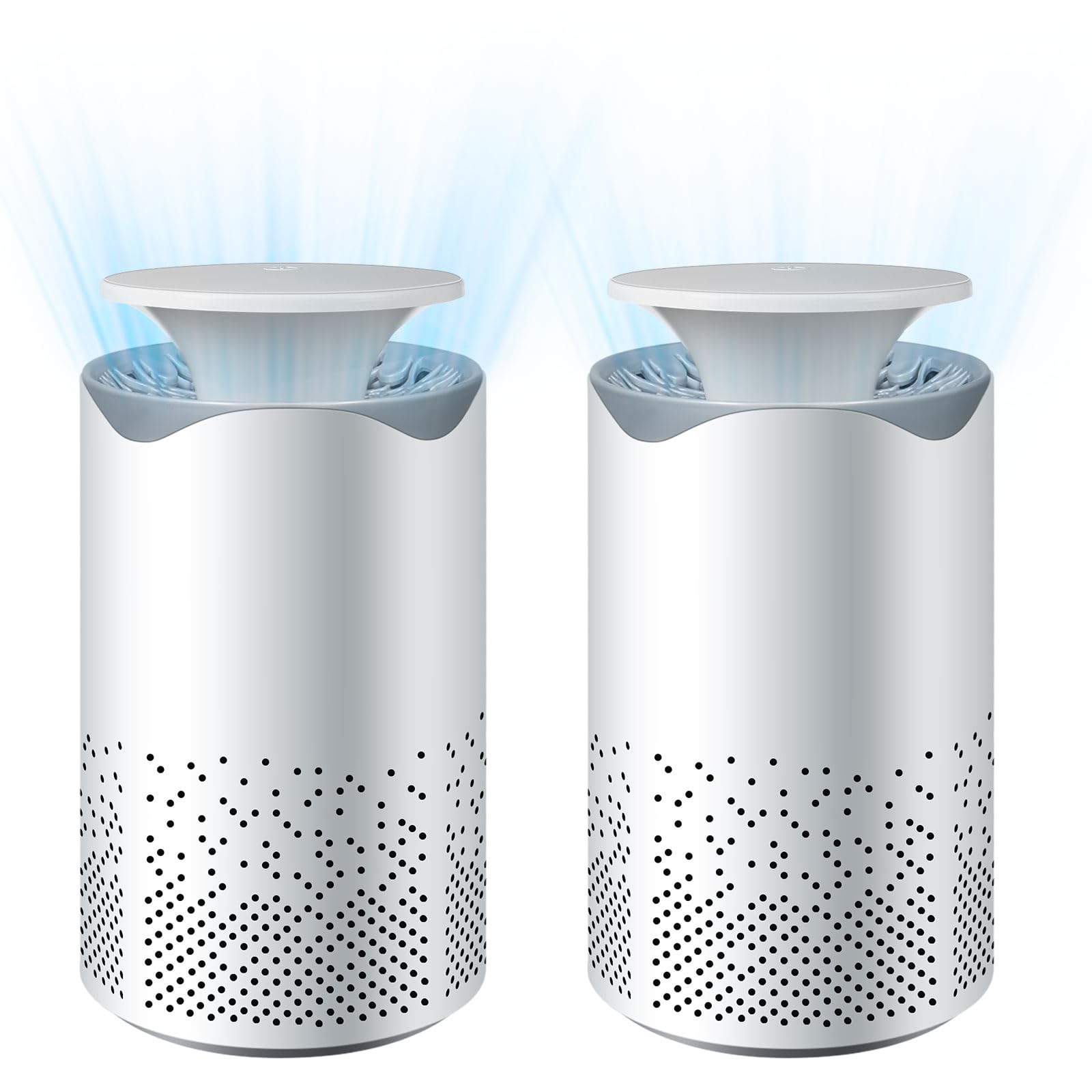 Purificateur d'air H13 pour chambre avec veilleuse et câble USB - Lot de 2