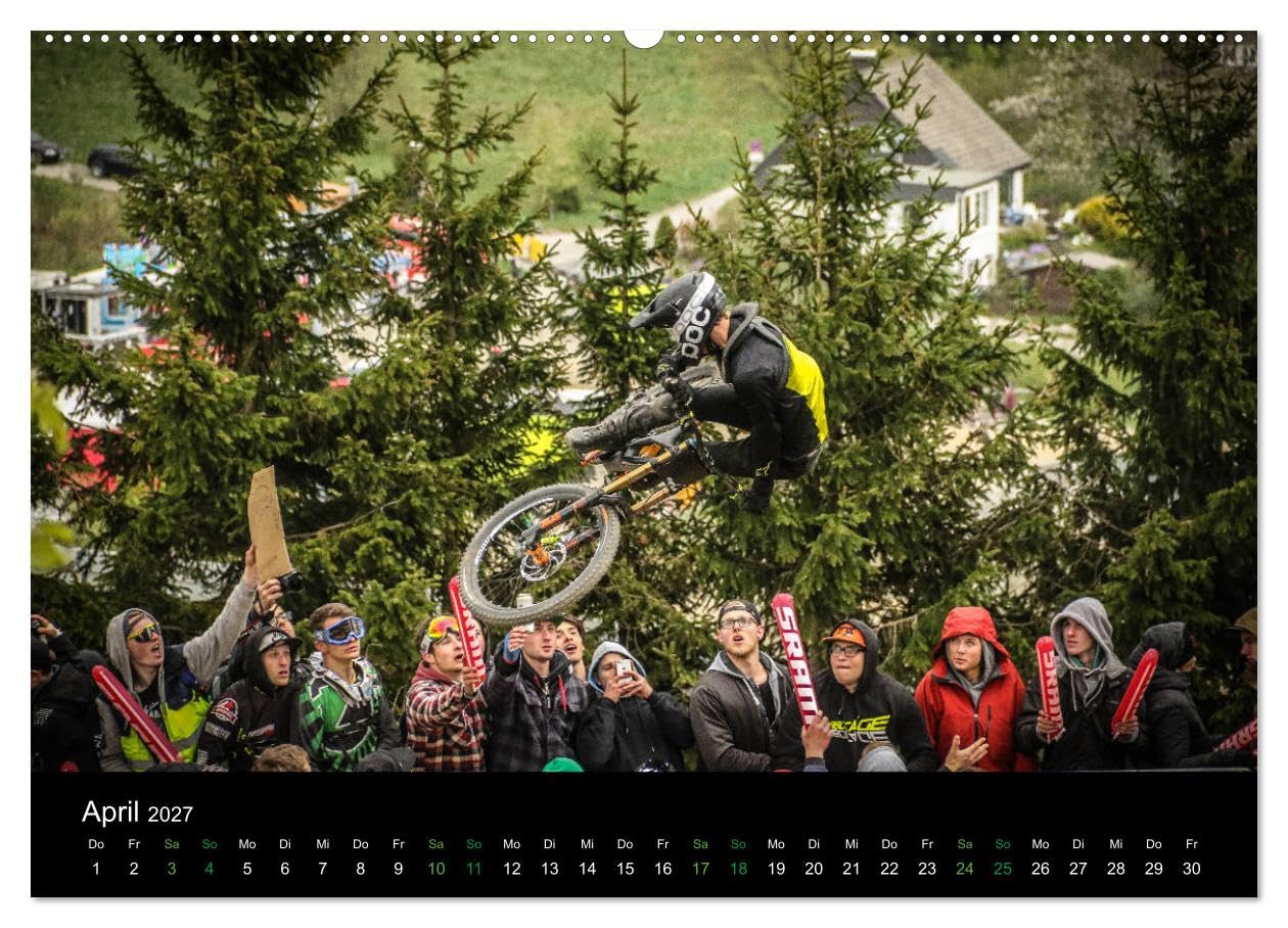 CALVENDO - Downhill Racing 2027 (Wandkalender 2027 DIN A2 quer), Monatskalender: farbig, actionreich, spannend, querformat