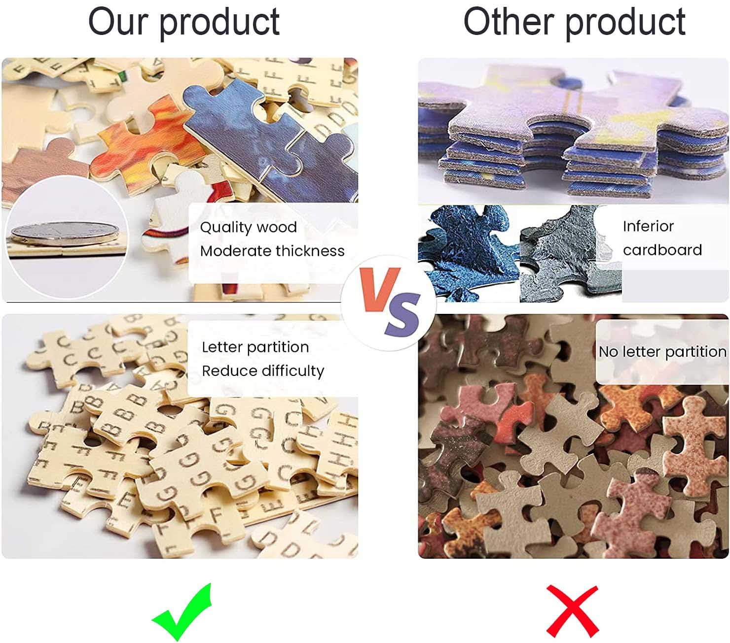 1000 Piece Wood Duck In Lotus Pond Puzzle - Wooden Jigsaw Puzzle With Gift Box