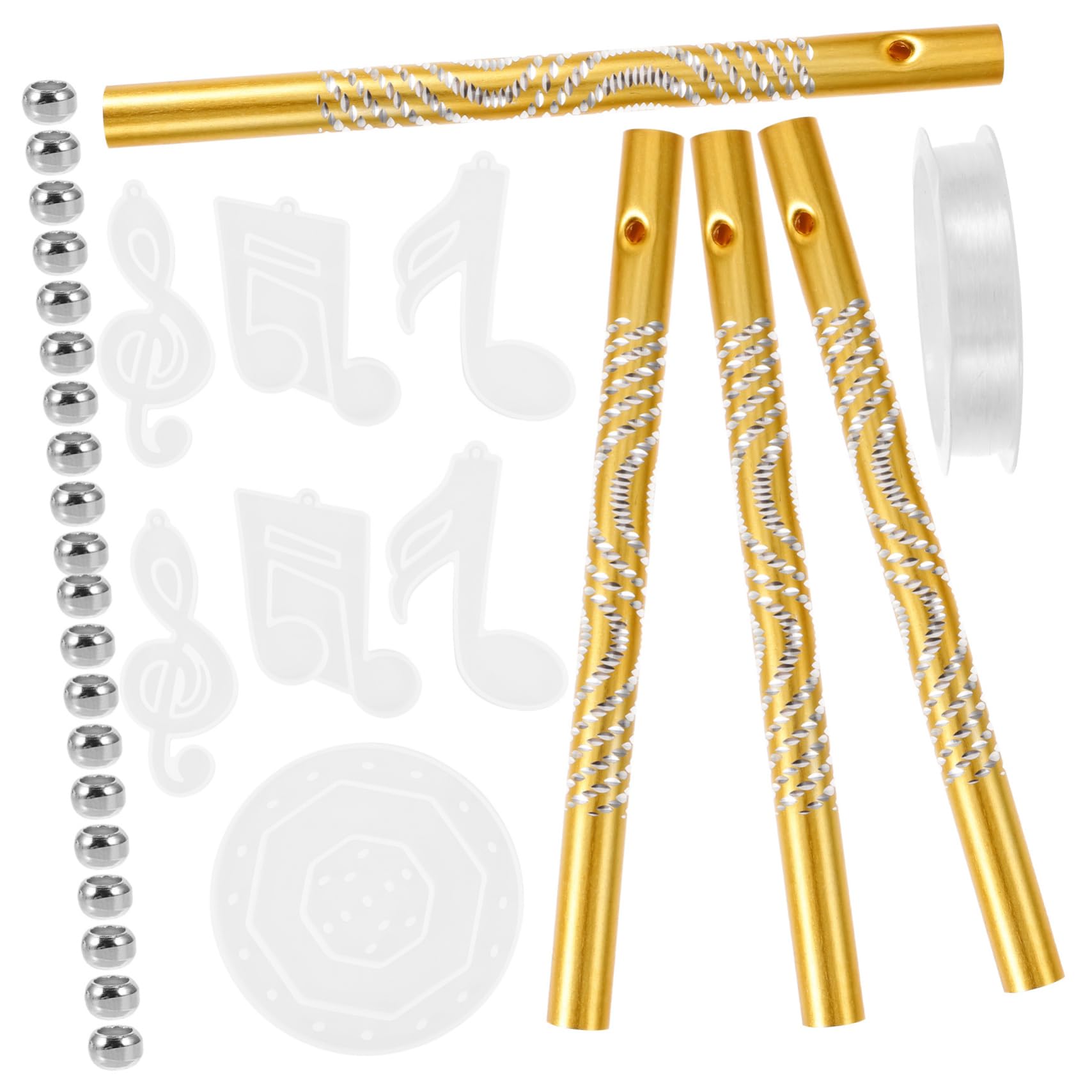 5 Set Stampi in Silicone per Ciondoli Artigianali Design Note Musicali per Creazioni con Epossidica Materiale Silicone Flessibile per Decorazioni Fai da Te