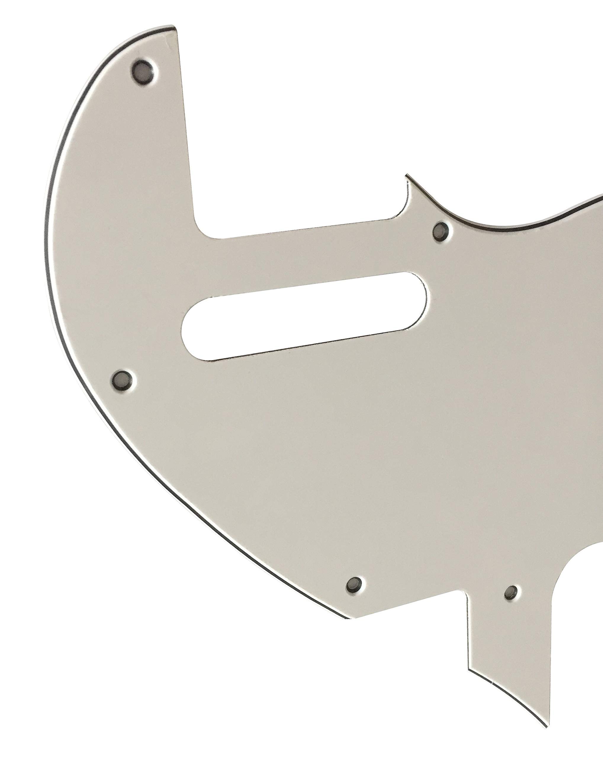 For Fender US F Hole Hybrid Telecaster Conversion Style Guitar Pickguard Scratch Plate (3 Ply White)