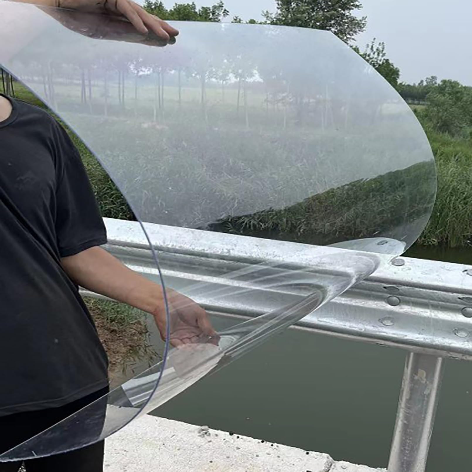 Láminas De Policarbonato Transparente, Placas De Plástico Acrílico 1mm Espesor, Paneles De Techo De Pérgola, Planchas Cubierta De Invernadero(1.22x9m/4x29.5ft)