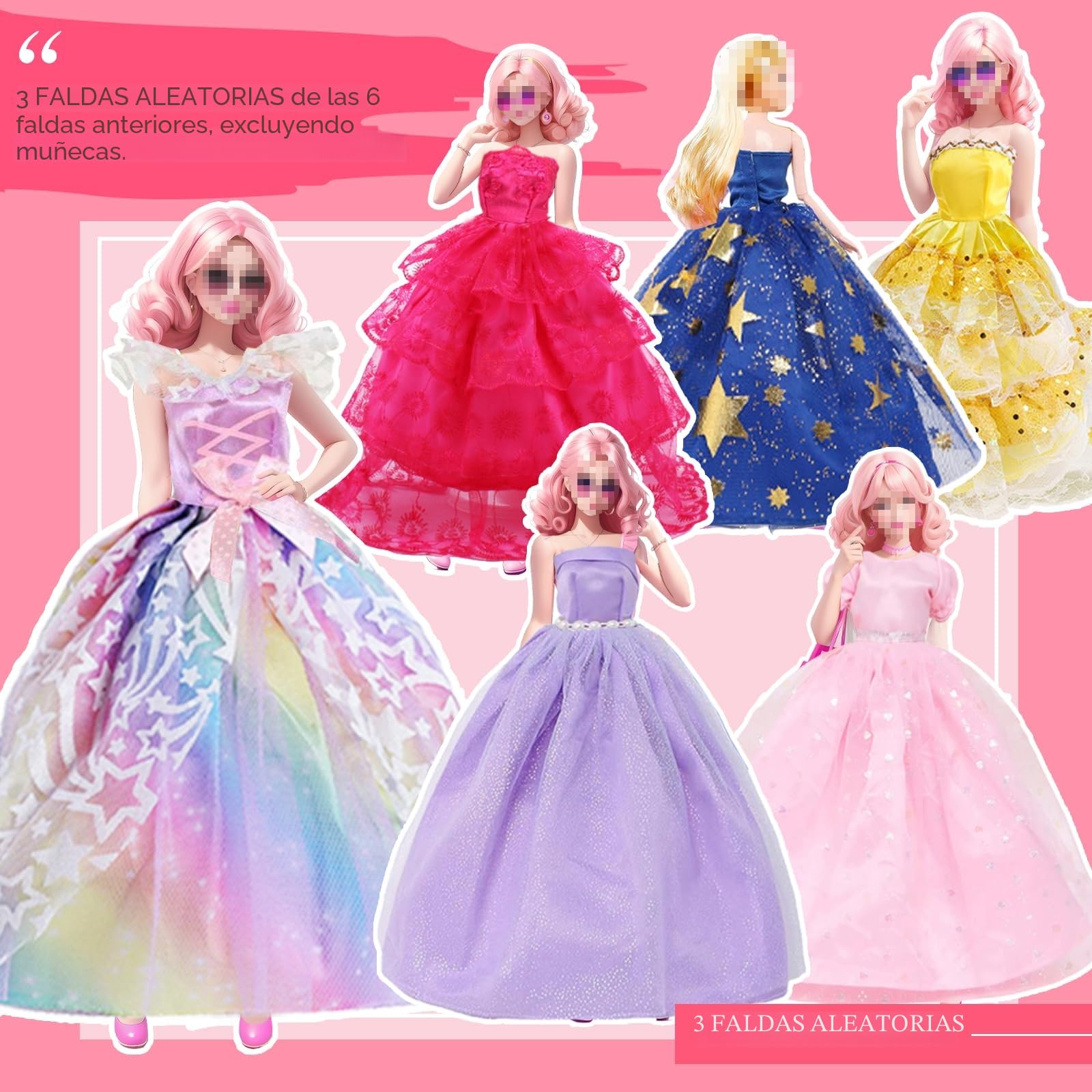 78 pcs Ropa y Accesorios para Muñecas, Incluir Vestidos de Fiesta, Vestidos, Tops y Pantalones, Bikini, Coronas, Collares,Pares de Zapatos,Perchas para 30 CM/11.5 Pulgadas Muñecas, Regalos para Niñas