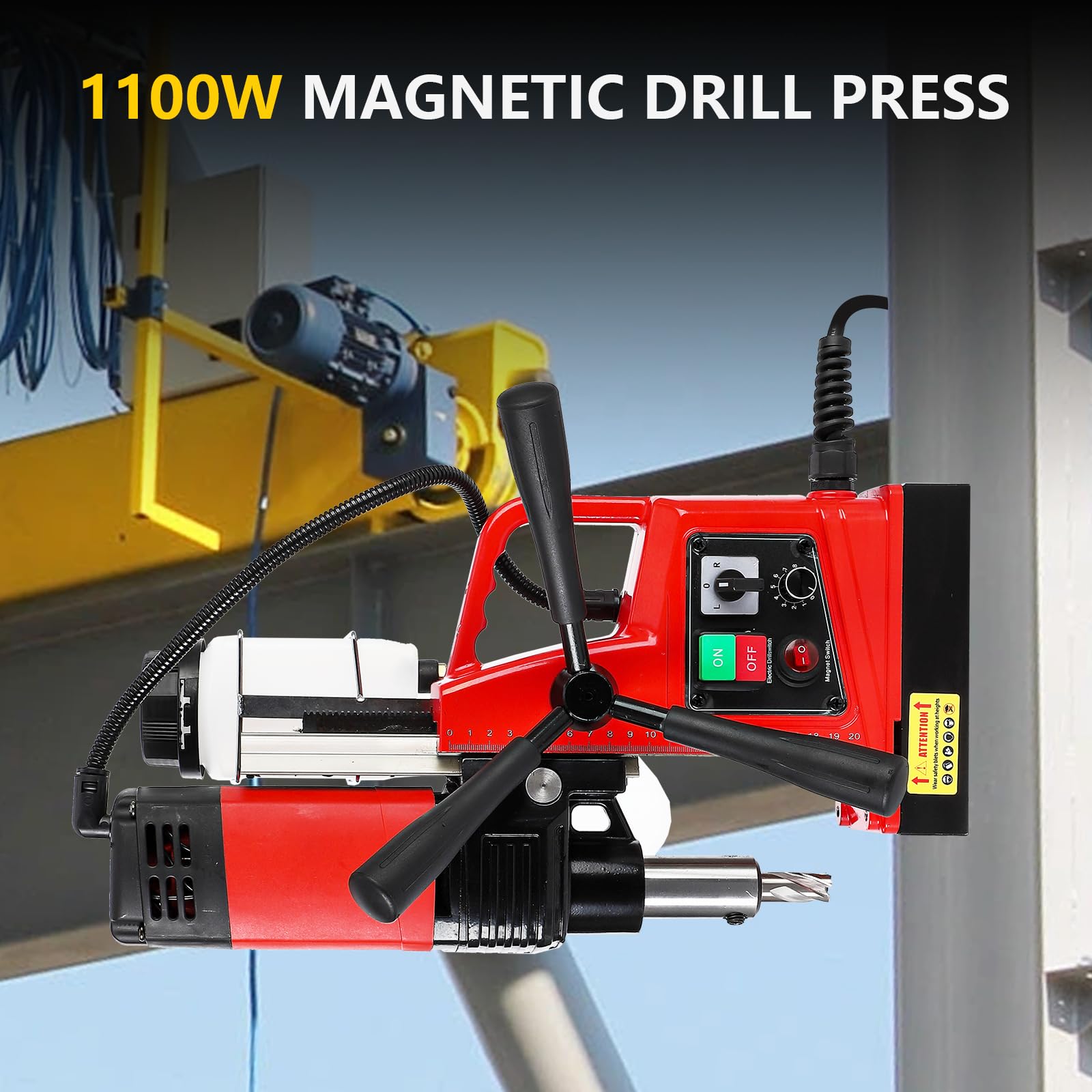 Asypets Electric Magnetic Drill Press, 1100W 1.6